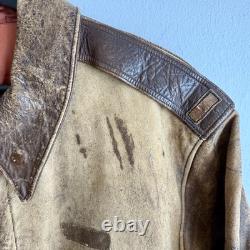 Original WWII Painted A2 Flight Jacket American Flag Us Army Air Corps