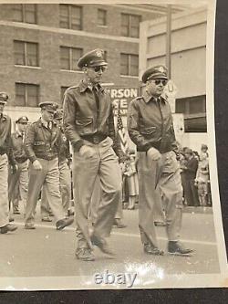 Original WWII Photo US Army Air Corp Squadron Marching A-2 Jacket