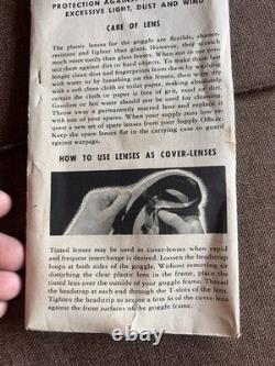 Original WWII Polaroid U. S. Army Air Force Flying Goggles AAF B-8 in Box, M-1944