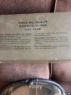Original WWII Polaroid U. S. Army Air Force Flying Goggles AAF B-8 in Box, M-1944