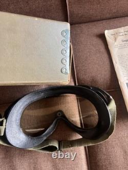 Original WWII Polaroid U. S. Army Air Force Flying Goggles AAF B-8 in Box, M-1944