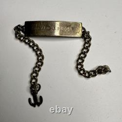 Original WWII Sterling ID Engraved Bracelet US Army Air Corps