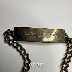 Original WWII Sterling ID Engraved Bracelet US Army Air Corps