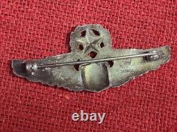 Original WWII Sterling Silvet United States Air Army Force Command Pilot Badge