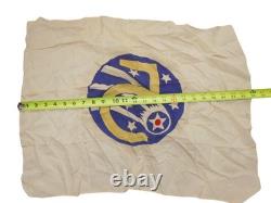 Original WWII US 5th Army Air Force AAF Unit Silk Flag 38