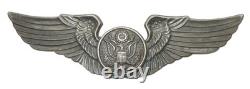 Original WWII US Army AAF STERLING 21.5 Grams JUAREZ 3 Air Crew Wings Pin CA6