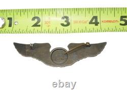 Original WWII US Army AAF STERLING 21.5 Grams JUAREZ 3 Air Crew Wings Pin CA6