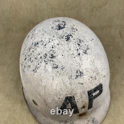 Original WWII US Army AP Air Police M1 Helmet Liner WW2 Used Firestone