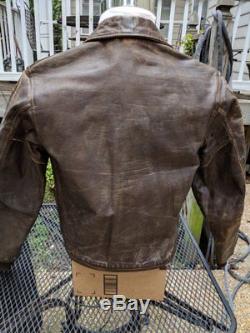 Original WWII US Army Air Corp A-2 Flight Jacket Named IDed 447th Bomb Group