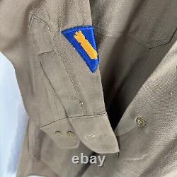 Original WWII US Army Air Corp Shirt with Sterling Wings & English 8th div patch