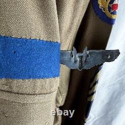 Original WWII US Army Air Corp Shirt with Sterling Wings & English 8th div patch