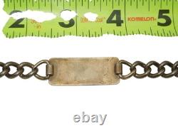 Original WWII US Army Air Corps 26.5g Sterling Silver ID Bracelet C13