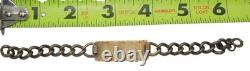 Original WWII US Army Air Corps 26.5g Sterling Silver ID Bracelet C13
