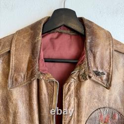 Original WWII US Army Air Corps A-2 Flight Jacket Patched Southeast Command