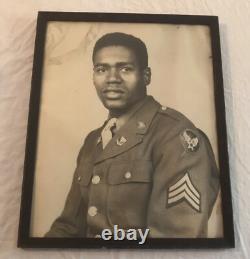 Original WWII US Army Air Corps African American Black Large Photo 17x21 NAMED