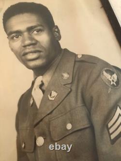 Original WWII US Army Air Corps African American Black Large Photo 17x21 NAMED
