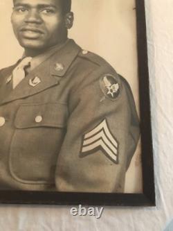 Original WWII US Army Air Corps African American Black Large Photo 17x21 NAMED