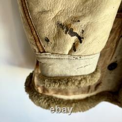 Original WWII US Army Air Corps Arctic Aleutians Flight Parka Sheepskin