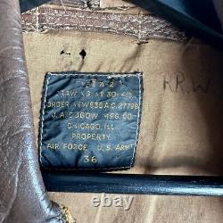 Original WWII US Army Air Corps Dubow A-2 Flight Jacket Mint Condition