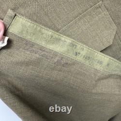 Original WWII US Army Air Corps Flannel Shirt Patched 2nd Div Mint Named