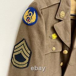 Original WWII US Army Air Corps Uniform English 8th AAC Patches Felt