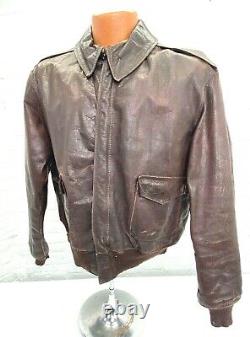 Original WWII US Army Air Force A2 Leather Flight Jacket