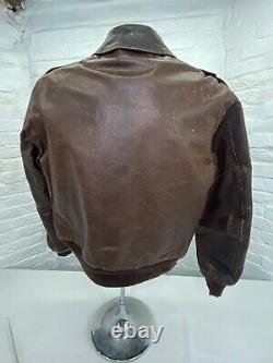 Original WWII US Army Air Force A2 Leather Flight Jacket