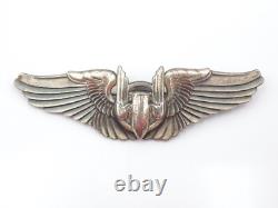 Original WWII US Army Air Force Air Gunner Wings 3 Sterling Silver Gemsco