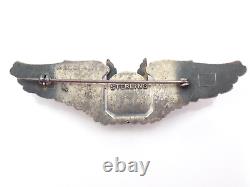 Original WWII US Army Air Force Air Gunner Wings 3 Sterling Silver Gemsco