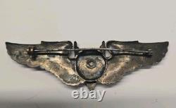 Original WWII US Army Air Force Air Gunner Wings 3 Sterling Silver Orber
