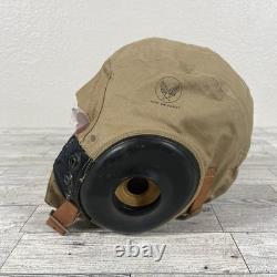 Original WWII US Army Air Force Aircraft Type AN-H-15 PILOT FLIGHT HELMET Med