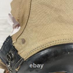 Original WWII US Army Air Force Aircraft Type AN-H-15 PILOT FLIGHT HELMET Med