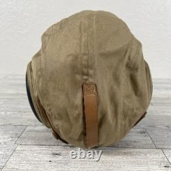 Original WWII US Army Air Force Aircraft Type AN-H-15 PILOT FLIGHT HELMET Med