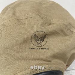Original WWII US Army Air Force Aircraft Type AN-H-15 PILOT FLIGHT HELMET Med