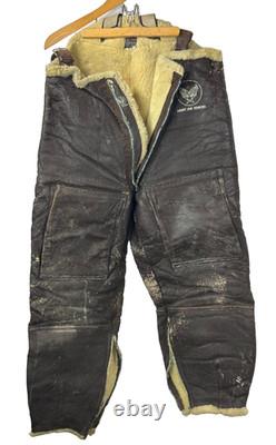 Original WWII US Army Air Force Leather Flight Pants