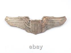 Original WWII US Army Air Force Pilot 3 Wings AmCraft Snowflake Back