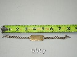 Original WWII US Army Air Force Pilot Wing 1/8th 1K Gold LGB Bracelet G1