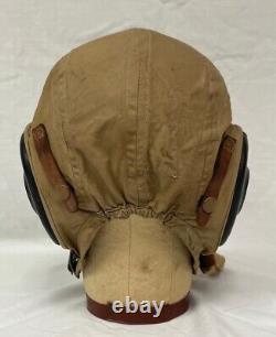 Original WWII US Army Air Force Pilots AN-H-15 Flight Helmet X LARGE