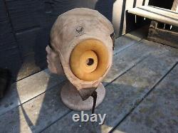 Original WWII US Army Air Force Pilots A-11 Leather Flight Helmet M GREAT SHAPE