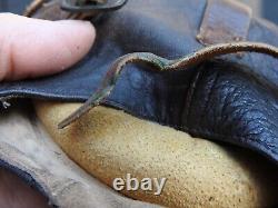 Original WWII US Army Air Force Pilots A-11 Leather Flight Helmet M GREAT SHAPE