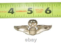 Original WWII US Army Air Force STERLING Command Pilot 2 Wing Pin CA2