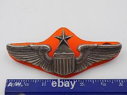 Original WWII US Army Air Force Senior Pilot Wings 3 Sterling Silver AE Co