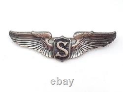 Original WWII US Army Air Force Service Pilot Sterling 3 Wings