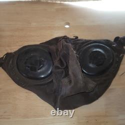 Original WWII US Army Air Forces Pilot Leather Flight Helmet WW2