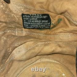Original WWII US Army Air Forces Pilot Leather Flight Helmet WW2