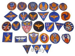 Original WWII US Army Air Forces USAAF Air Corps Insignia 28 Patches Lot DR16