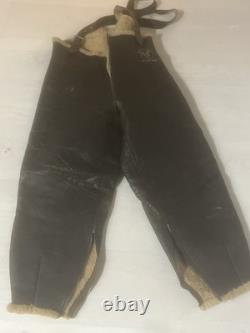 Original WWII WW2 US Army Air Force B-1 Sheepskin Leather Flight Trousers Pants