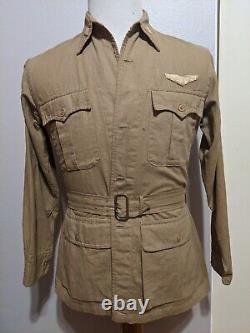 Original Ww2 10th Usaaf Us Army Air Forces Flying Tiger Canvas Brown Jacket