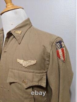 Original Ww2 10th Usaaf Us Army Air Forces Flying Tiger Canvas Brown Jacket