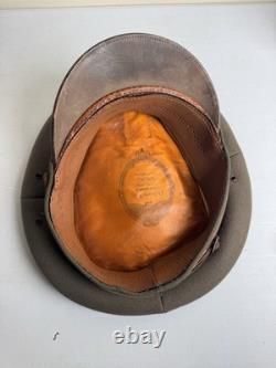 Original Ww2 Us Army Air Forces Officers Crusher Visor Cap Badge Hat Dehner